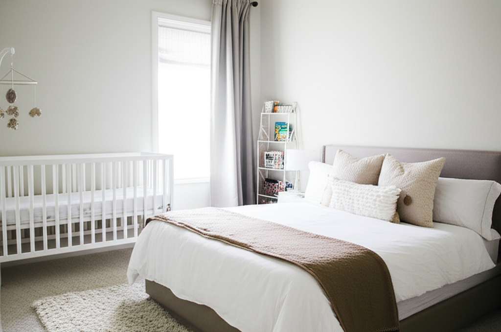 Generate a high-quality, relevant image prompt for an article about: 10 Baby Crib and Mom Bed Shared