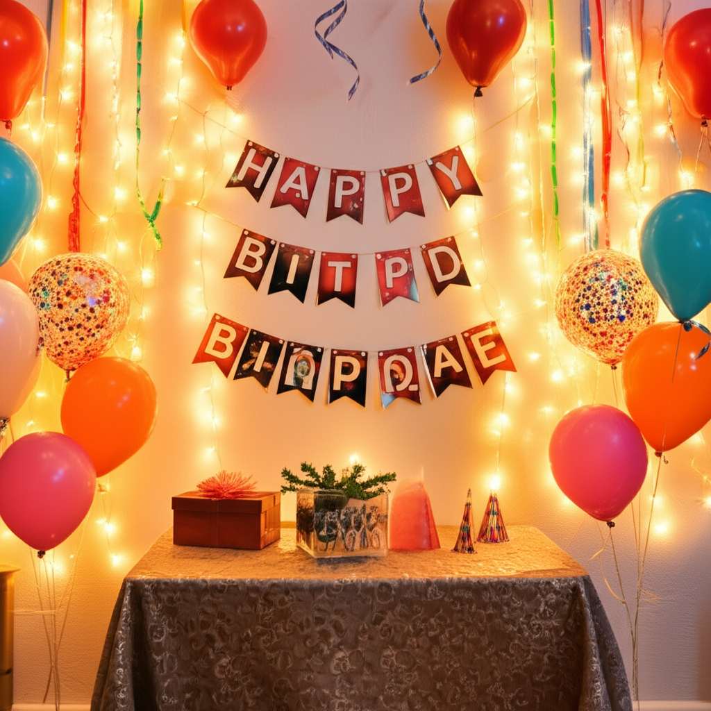 Generate a high-quality, relevant image prompt for an article about: Room Decoration For Birthday Su