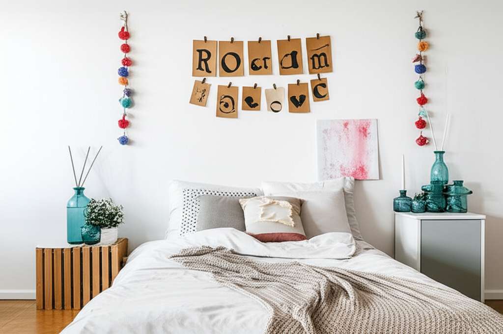 Generate a high-quality, relevant image prompt for an article about: DIY Room Decor Aesthetic: Effor