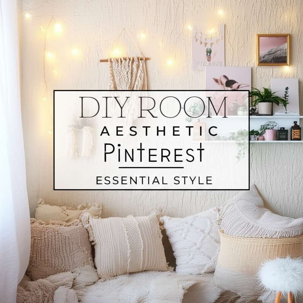 Generate a high-quality, relevant image prompt for an article about: Diy Room Decor Aesthetic Pinter