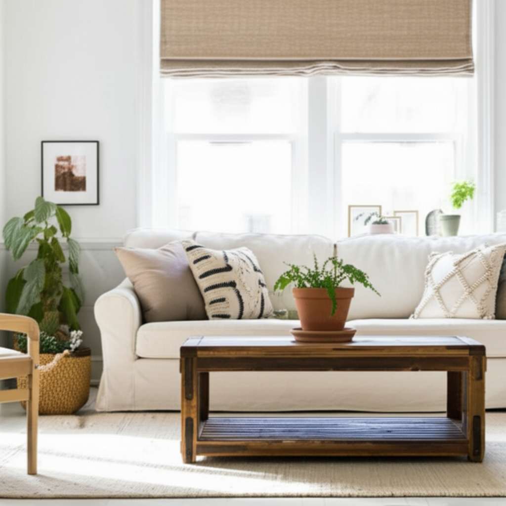 Generate a high-quality, relevant image prompt for an article about: How Can I Decorate My Living Ro