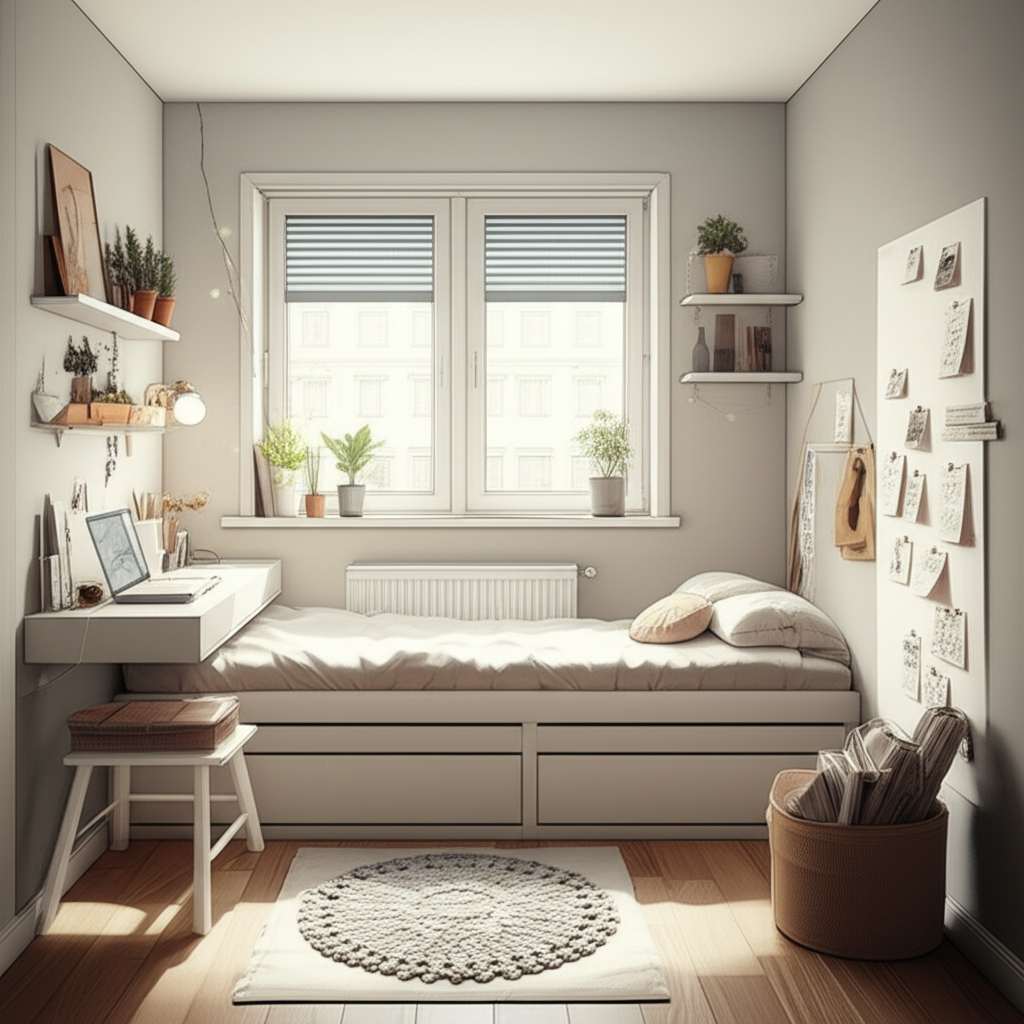 Generate a high-quality, relevant image prompt for an article about: Aesthetic Room Ideas For Small