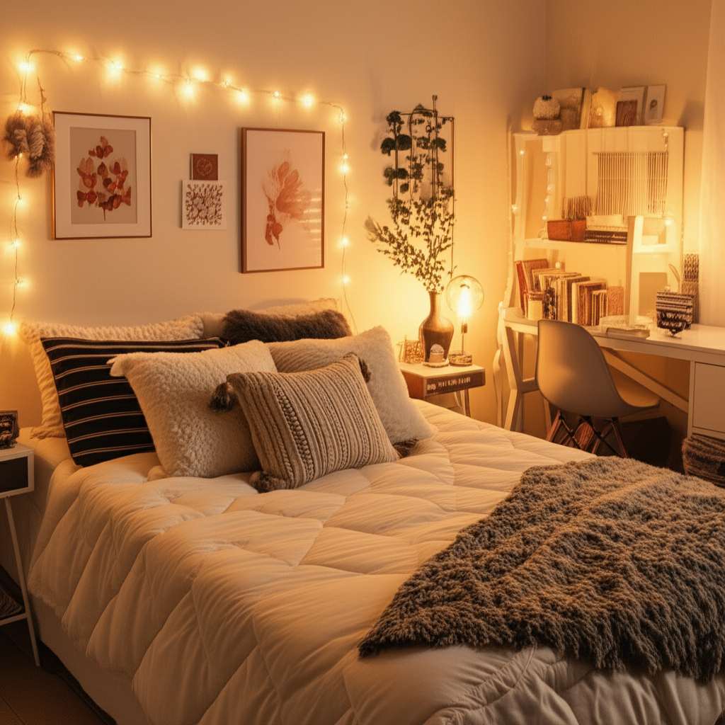 Generate a high-quality, relevant image prompt for an article about: Aesthetic Room Decor Cheap: Ama