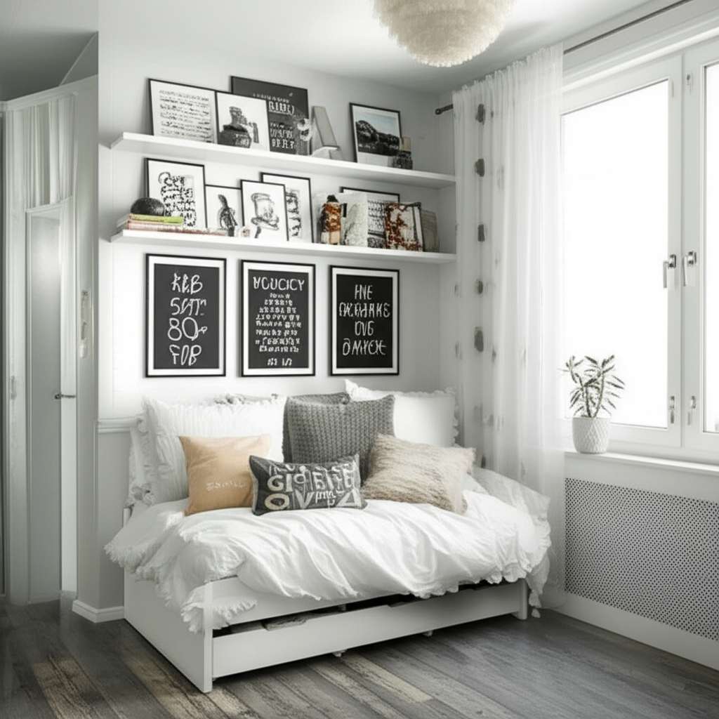 Generate a high-quality, relevant image prompt for an article about: How To Decorate Small Bedroom L