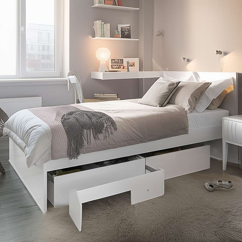 Generate a high-quality, relevant image prompt for an article about: How to Decorate a Small Bedroom