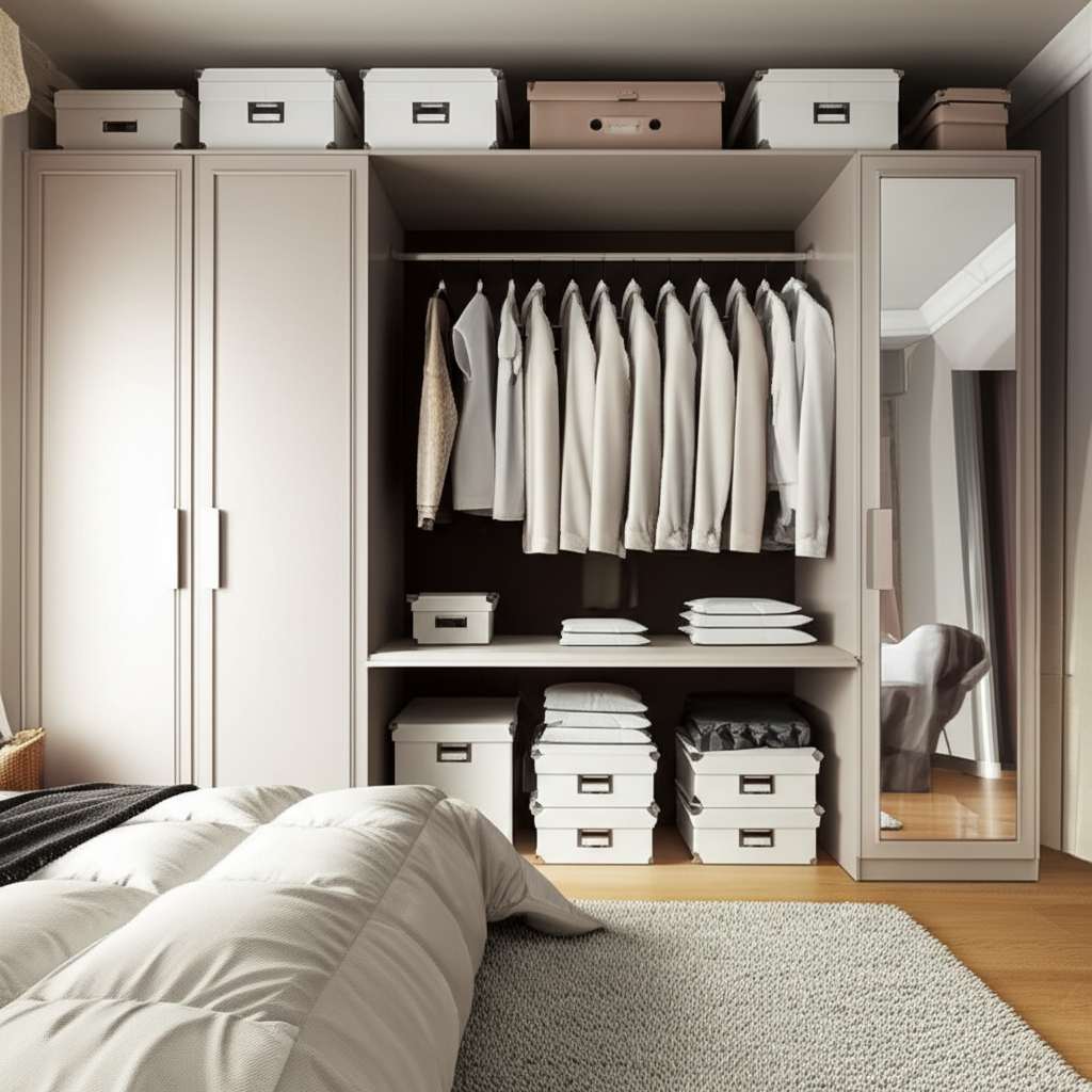 Generate a high-quality, relevant image prompt for an article about: How to Decorate a Small Bedroom