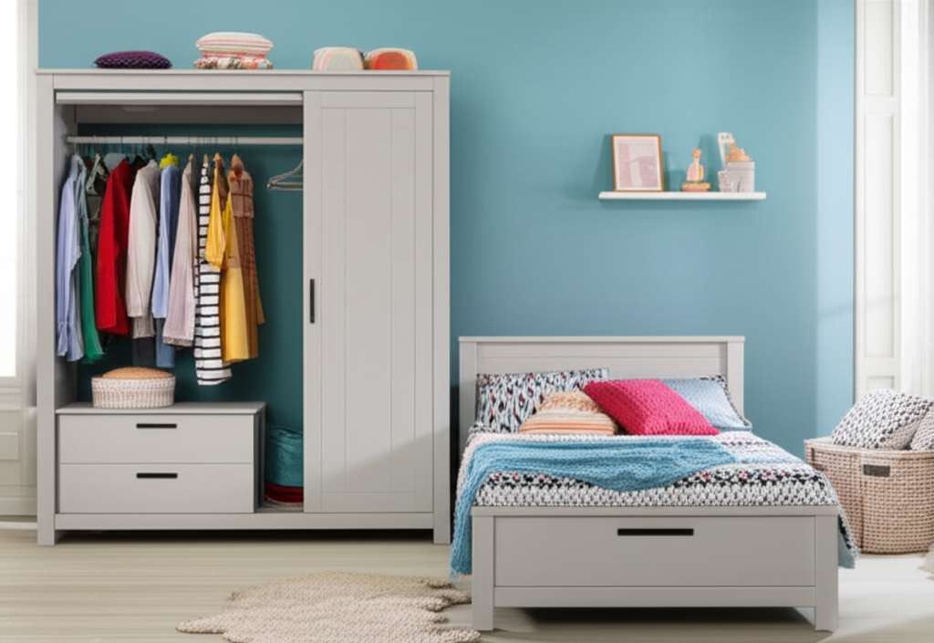 Generate a high-quality, relevant image prompt for an article about: How to Decorate a Small Bedroom