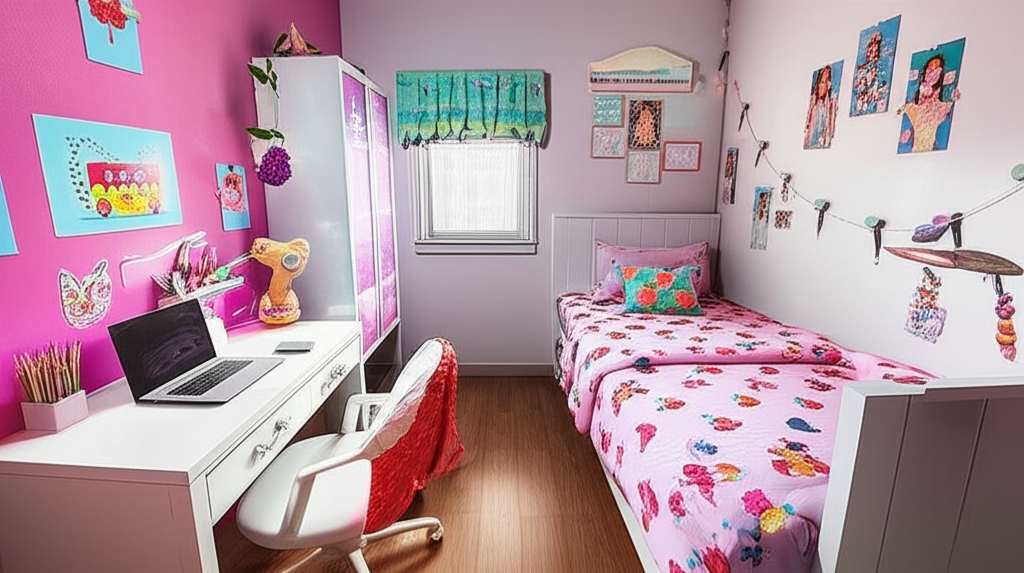 Generate a high-quality, relevant image prompt for an article about: How To Decorate A Small Bedroom