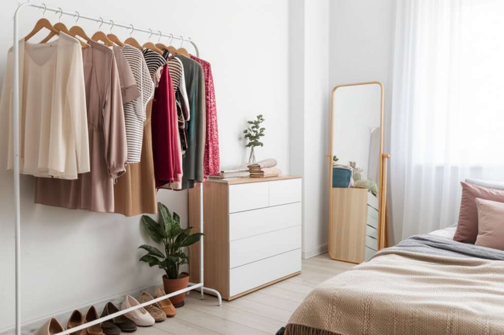 Generate a high-quality, relevant image prompt for an article about: How To Decorate A Small Bedroom