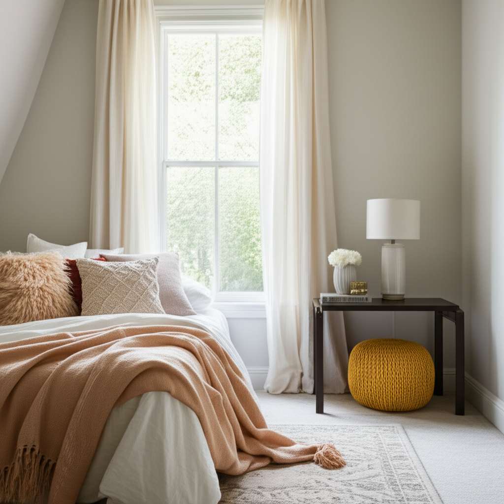 Generate a high-quality, relevant image prompt for an article about: Bedroom Decorating Ideas For A