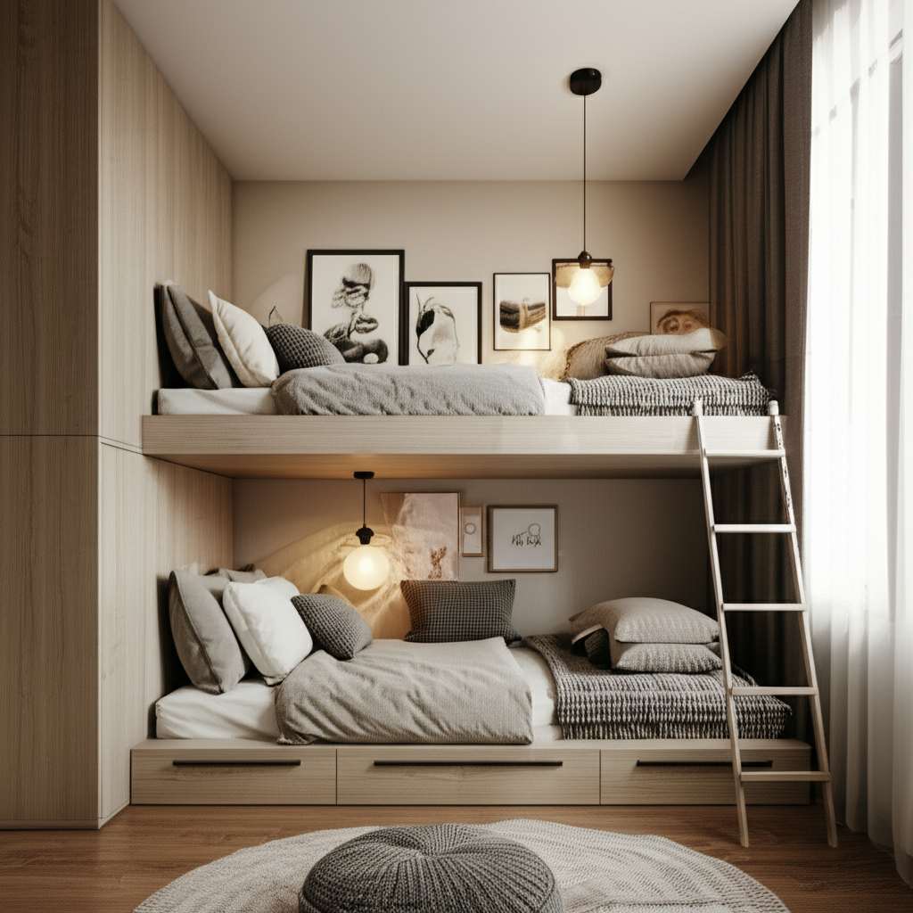 Generate a high-quality, relevant image prompt for an article about: Small Room Design For 2 Person: