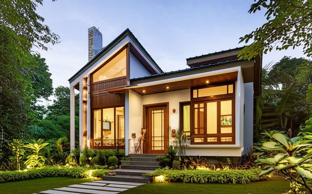 Generate a high-quality, relevant image prompt for an article about: Small House Design Ideas Bangla