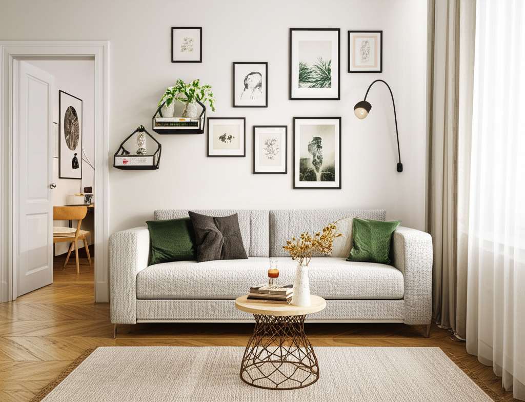 Generate a high-quality, relevant image prompt for an article about: Small Apartment Design Ideas: B