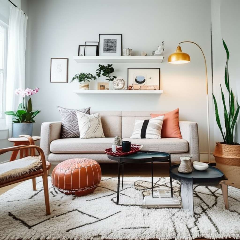 Generate a high-quality, relevant image prompt for an article about: Very Small Living Room Design I