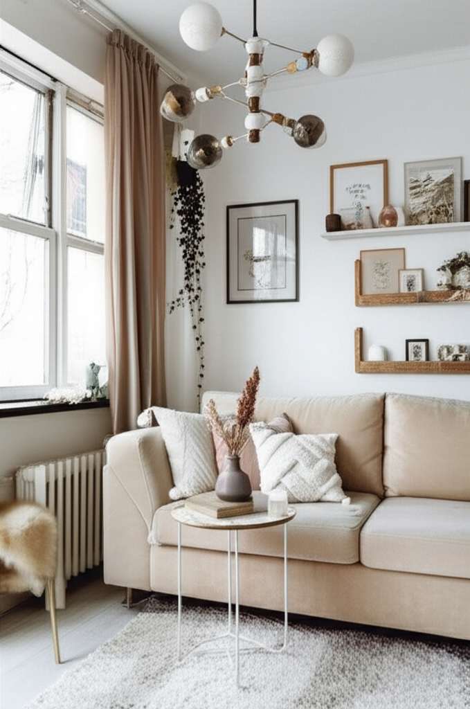 Generate a high-quality, relevant image prompt for an article about: Very Small Living Room Design I