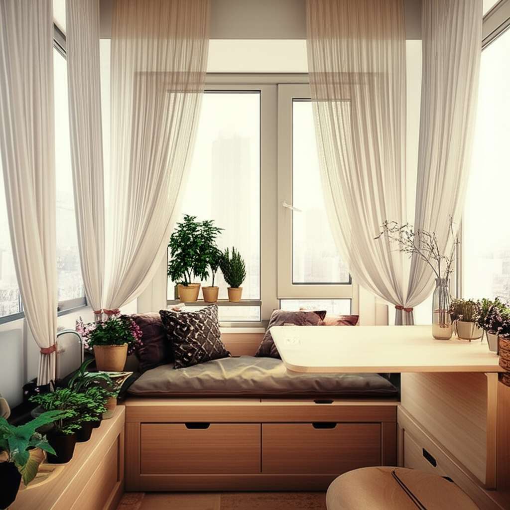 Generate a high-quality, relevant image prompt for an article about: Small Terrace Room Design Ideas