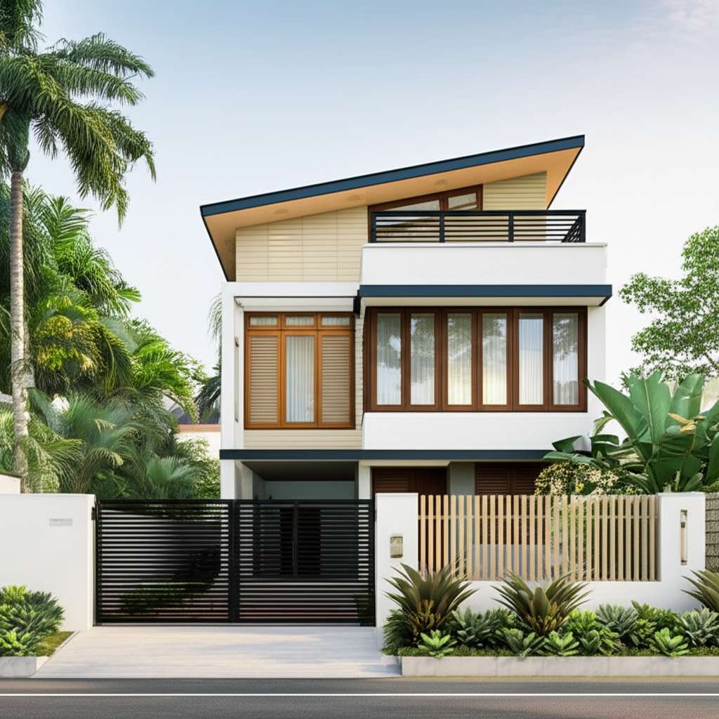 Generate a high-quality, relevant image prompt for an article about: Small House Design Ideas Bangla