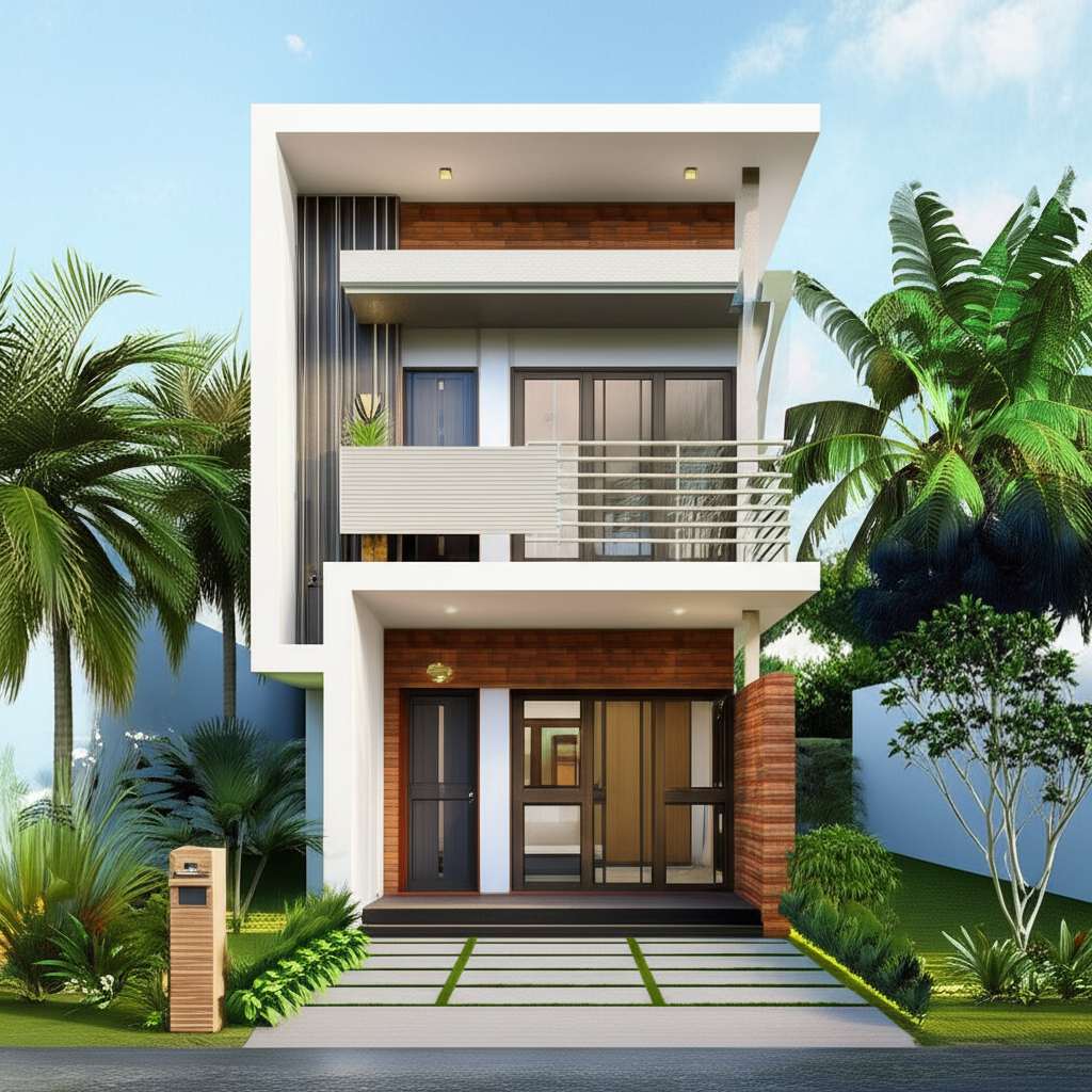 Generate a high-quality, relevant image prompt for an article about: Small House Design Ideas Bangla