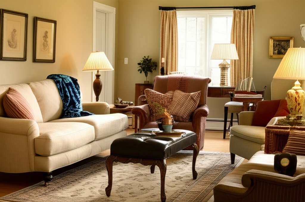 Generate a high-quality, relevant image prompt for an article about: Small Family Room Decorating Id