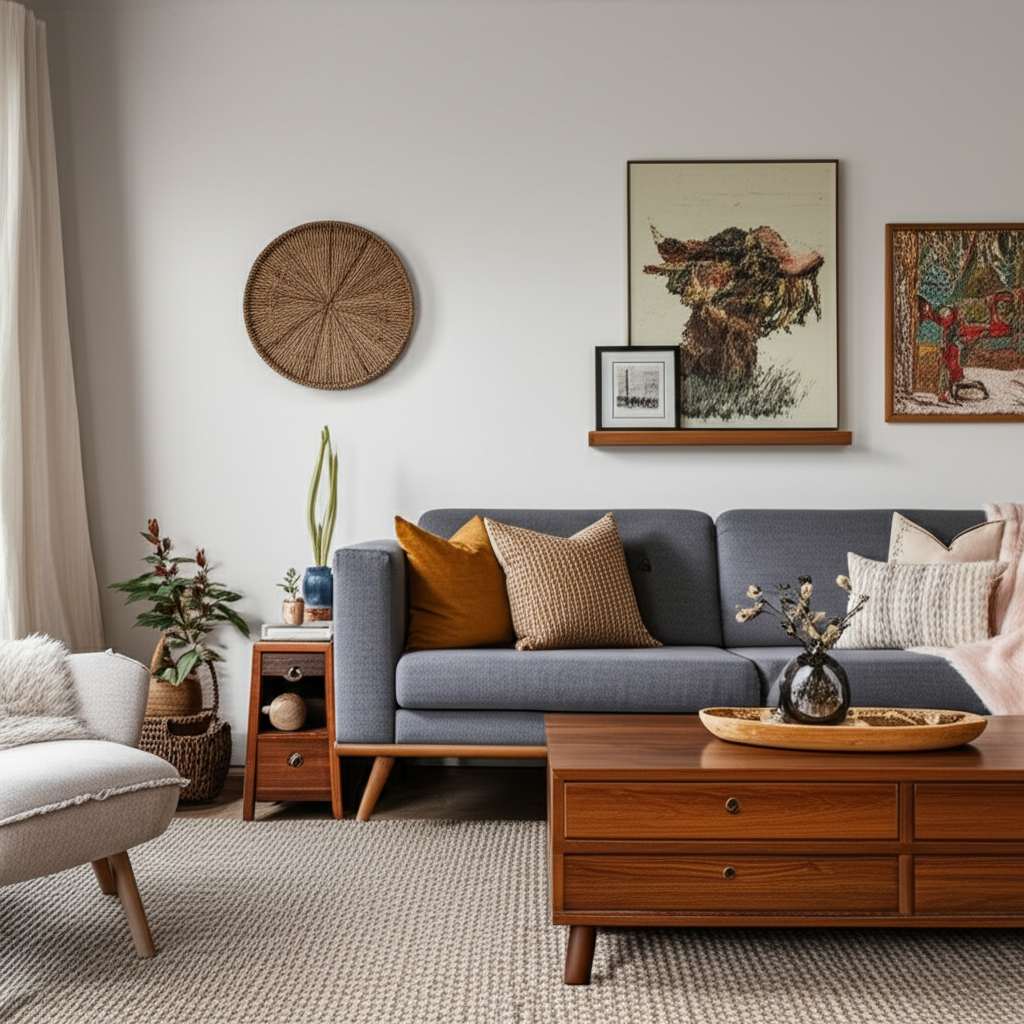 Generate a high-quality, relevant image prompt for an article about: Small Living Room Decor Ideas S