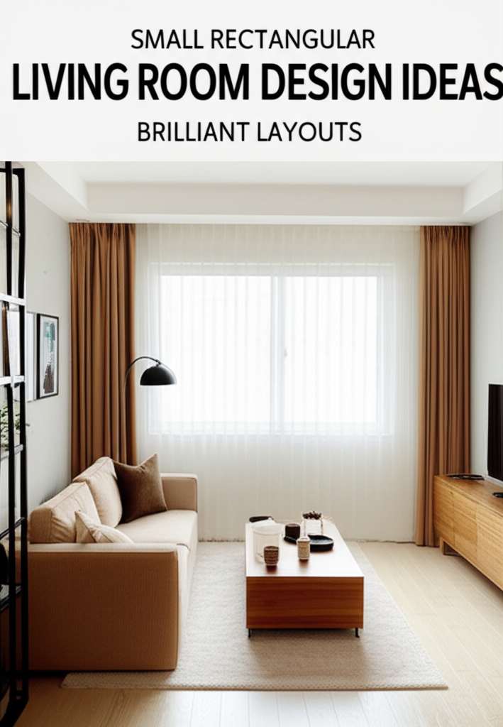 Generate a high-quality, relevant image prompt for an article about: Small Rectangular Living Room D
