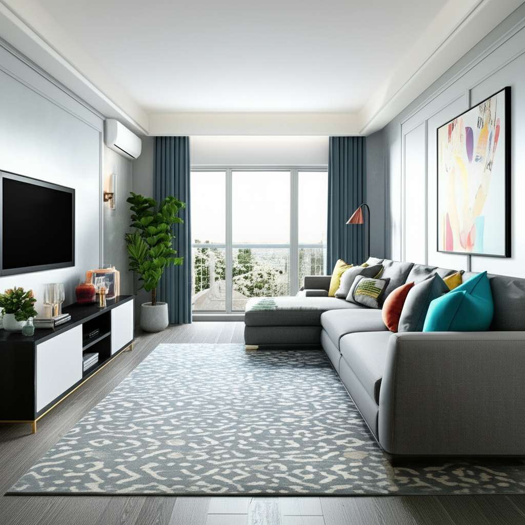 Generate a high-quality, relevant image prompt for an article about: Small Rec Room Design Ideas: Br