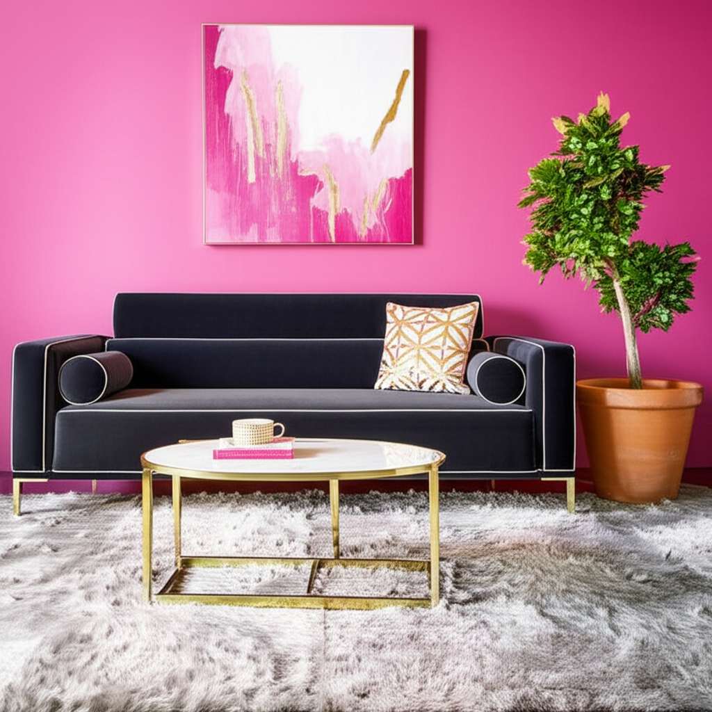 Generate a high-quality, relevant image prompt for an article about: Small Room Design Ideas Pink: B