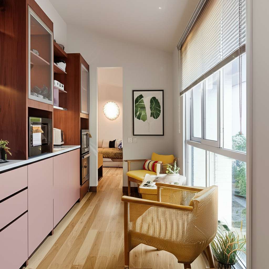 Generate a high-quality, relevant image prompt for an article about: Small House Interior Design: Am