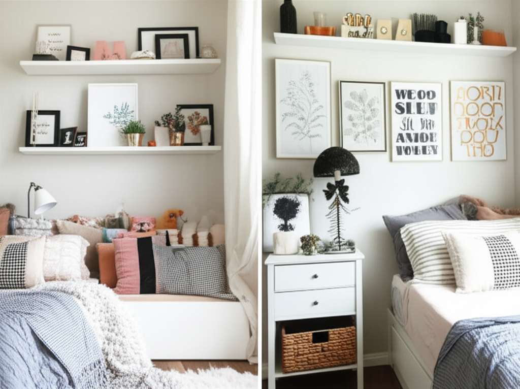 Generate a high-quality, relevant image prompt for an article about: Small Bedroom Interior Design I