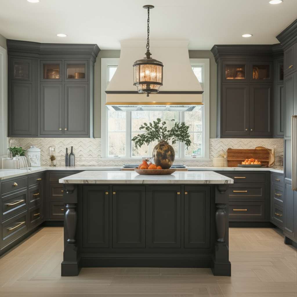 Generate a high-quality, relevant image prompt for an article about: 10 Luxury Kitchen Decor Trends: