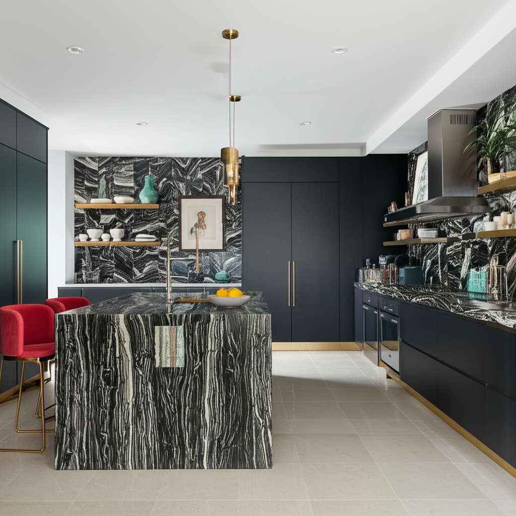 Generate a high-quality, relevant image prompt for an article about: 10 Contemporary Kitchen Design