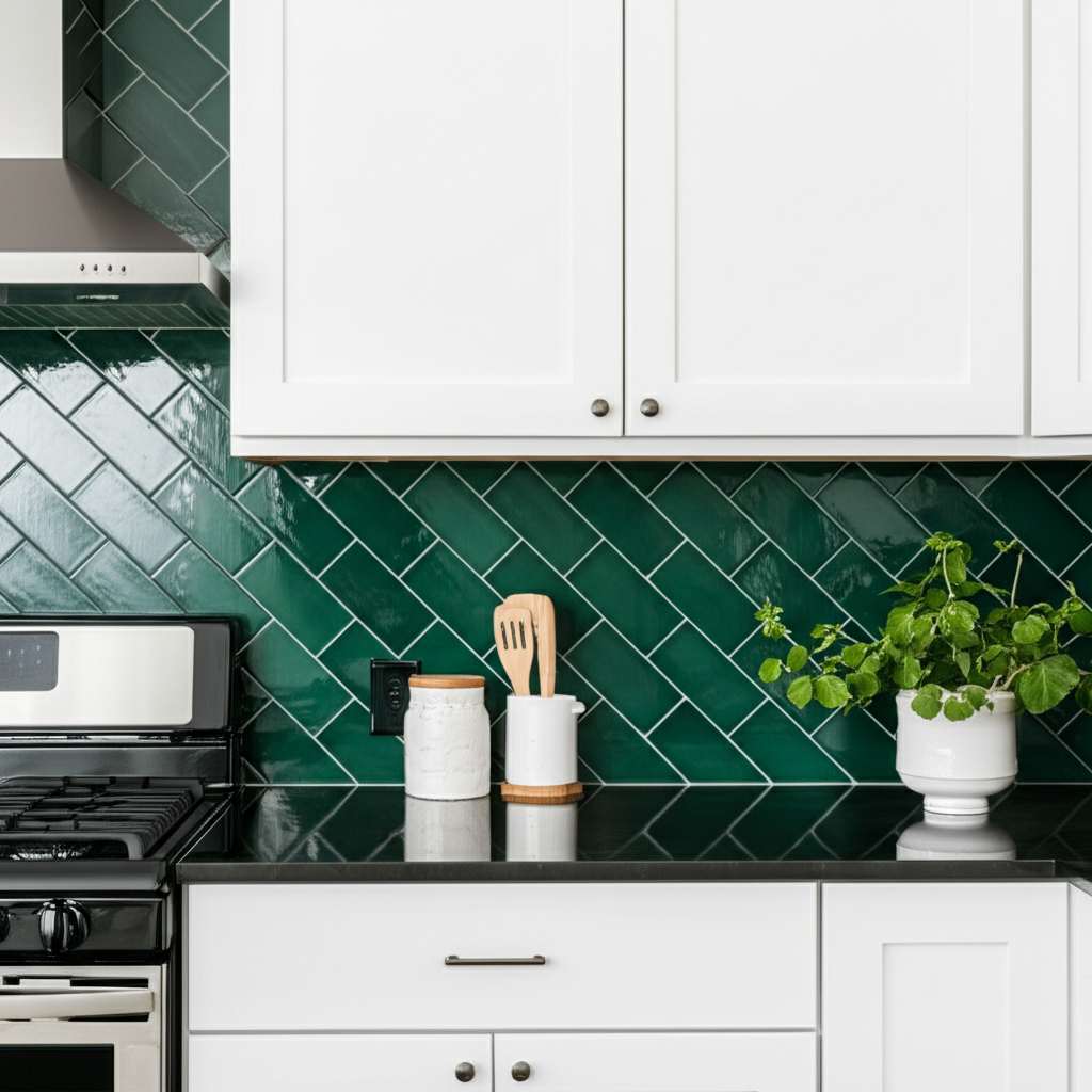 Generate a high-quality, relevant image prompt for an article about: 10 Kitchen Backsplash Design Id