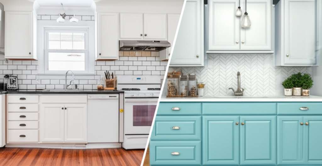 Generate a high-quality, relevant image prompt for an article about: 10 Budget Kitchen Makeover Tips