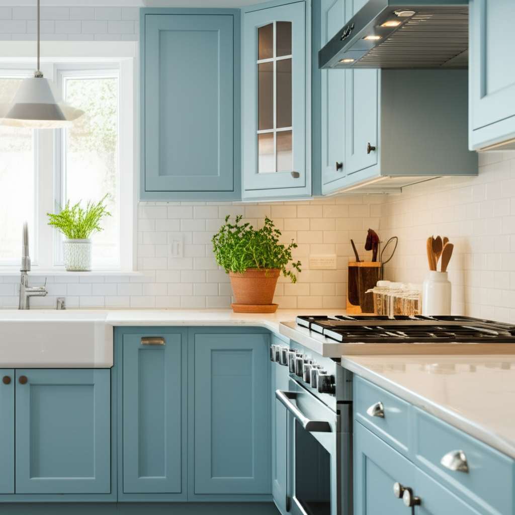 Generate a high-quality, relevant image prompt for an article about: 10 Budget Kitchen Makeover Tips