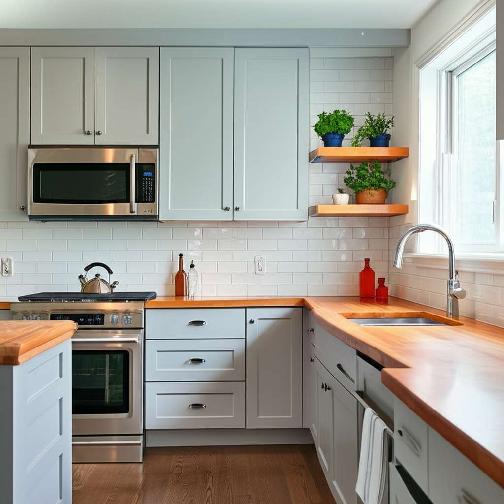 Generate a high-quality, relevant image prompt for an article about: 12 Kitchen Color Scheme Ideas: