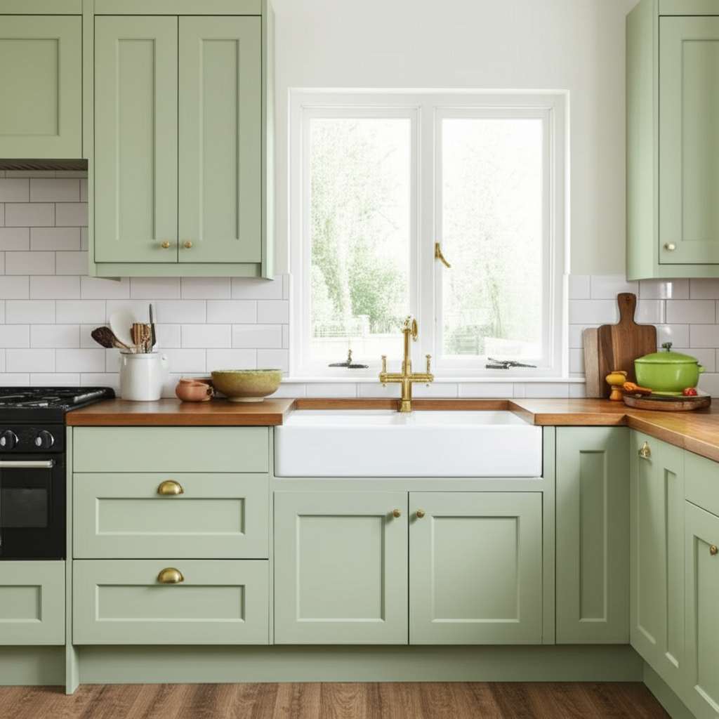 Generate a high-quality, relevant image prompt for an article about: 12 Kitchen Color Scheme Ideas: