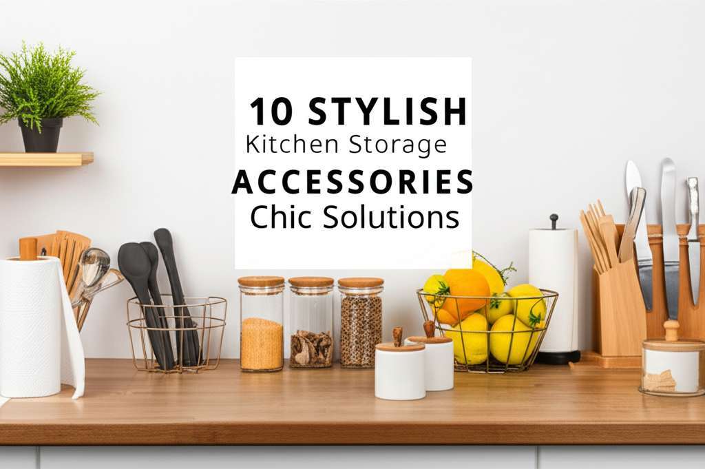 Generate a high-quality, relevant image prompt for an article about: 10 Stylish Kitchen Storage Acce