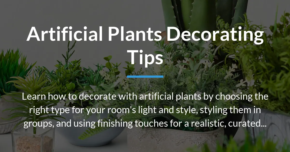 artificial plants decorating tips