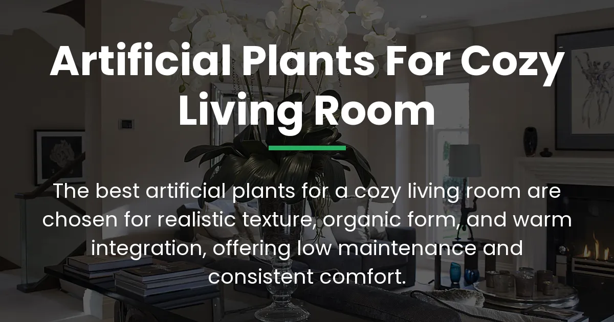 artificial plants for cozy living room
