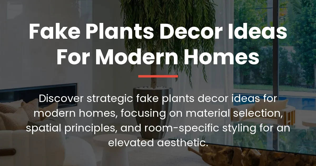 fake plants decor ideas for modern homes