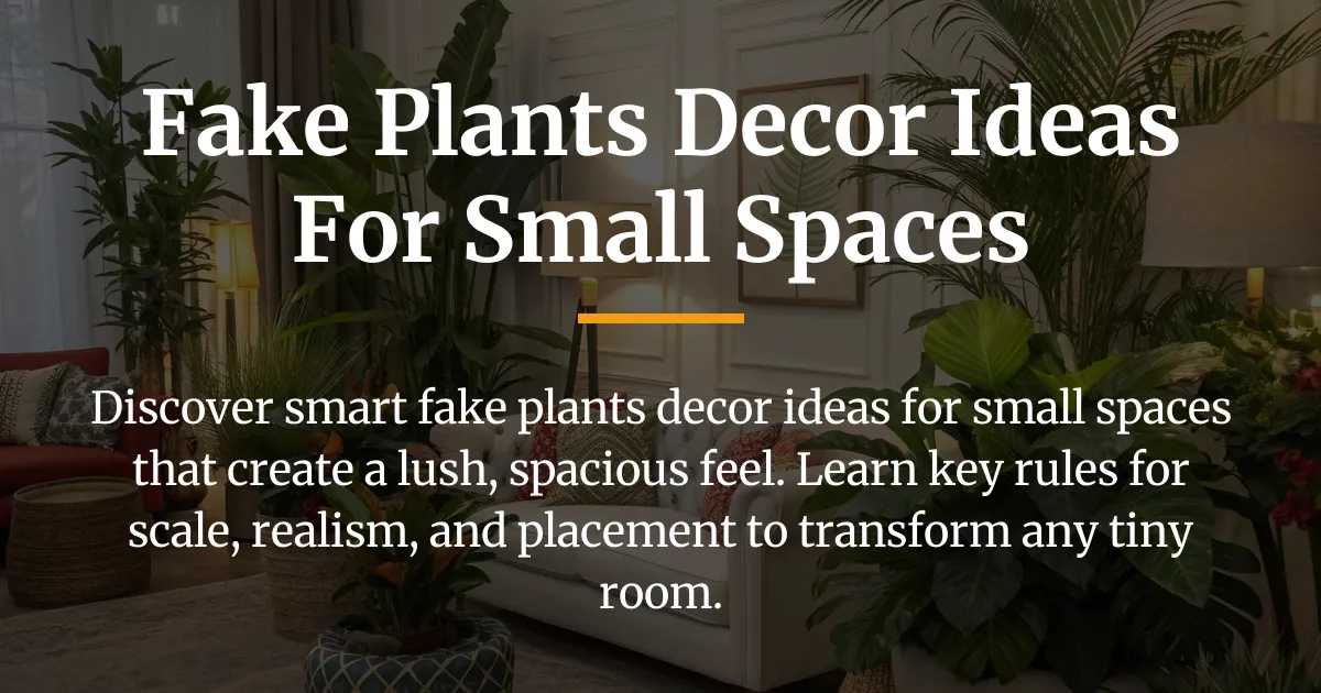 fake plants decor ideas for small spaces