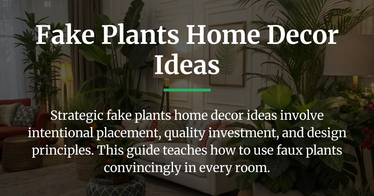 fake plants home decor ideas
