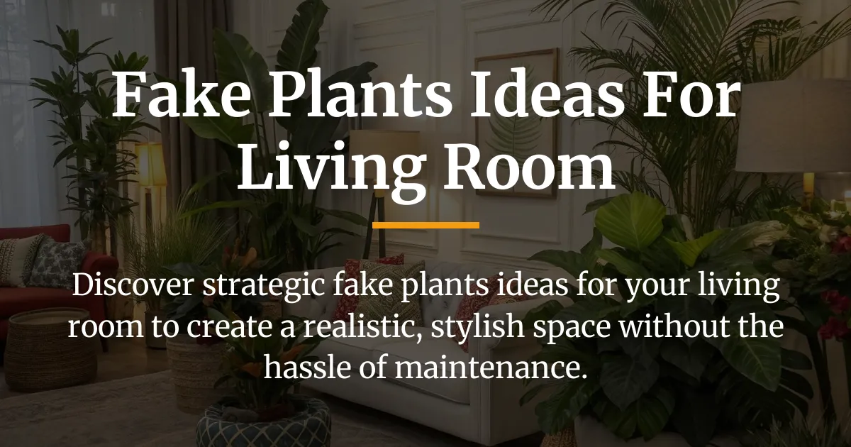 fake plants ideas for living room