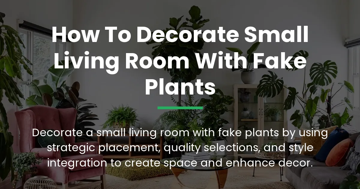 how to decorate small living room with fake plants