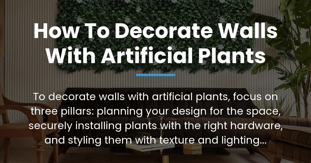 how to decorate walls with artificial plants