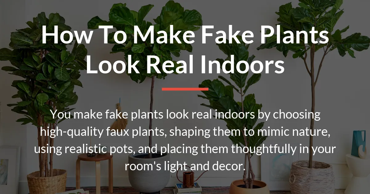 how to make fake plants look real indoors