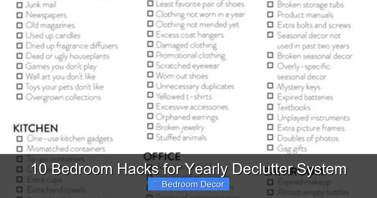 10 Bedroom Hacks for Yearly Declutter System