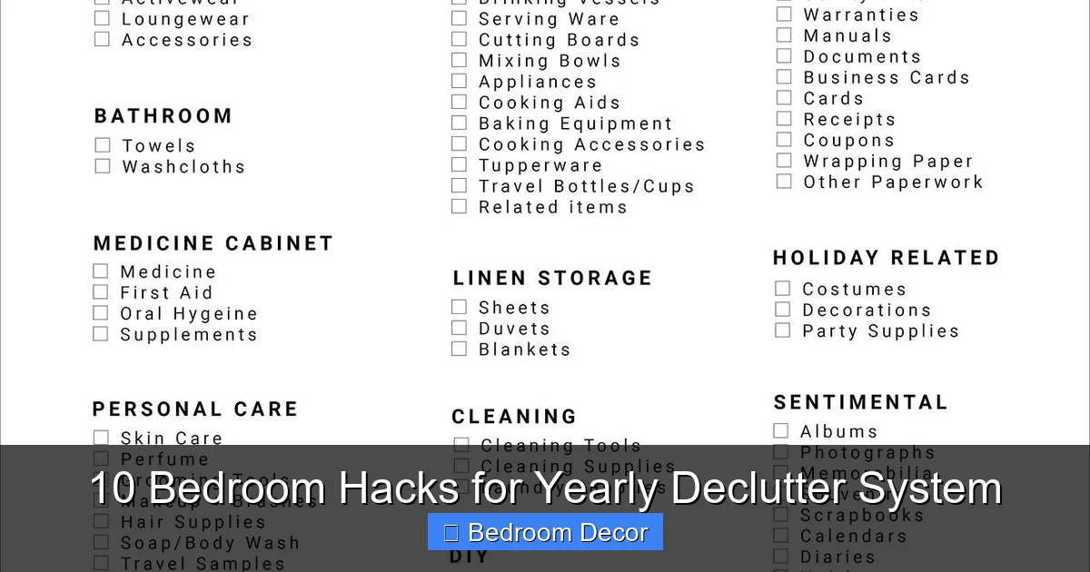 10 Bedroom Hacks for Yearly Declutter System