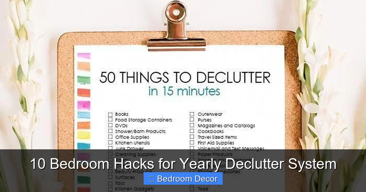 10 Bedroom Hacks for Yearly Declutter System