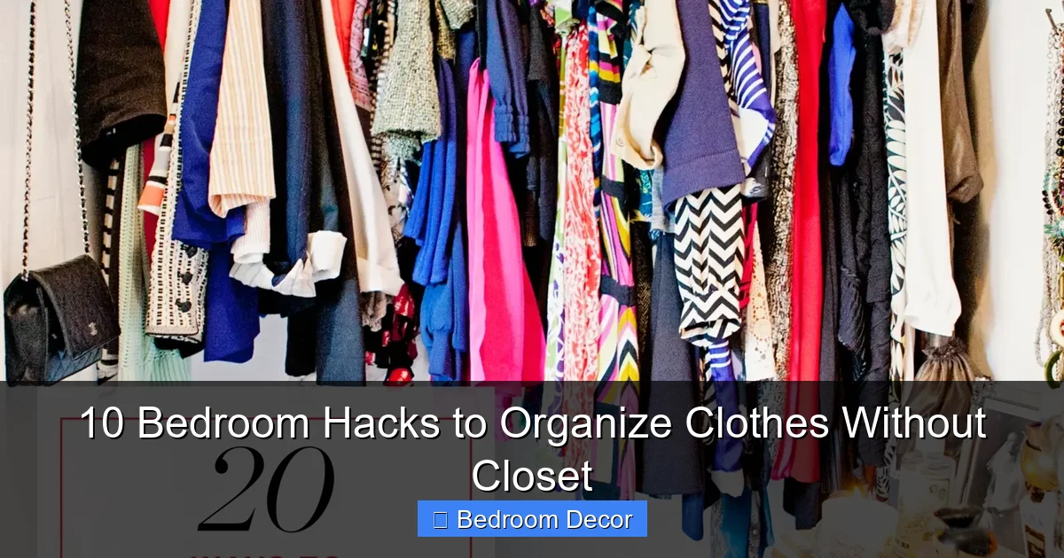 10 Bedroom Hacks to Organize Clothes Without Closet